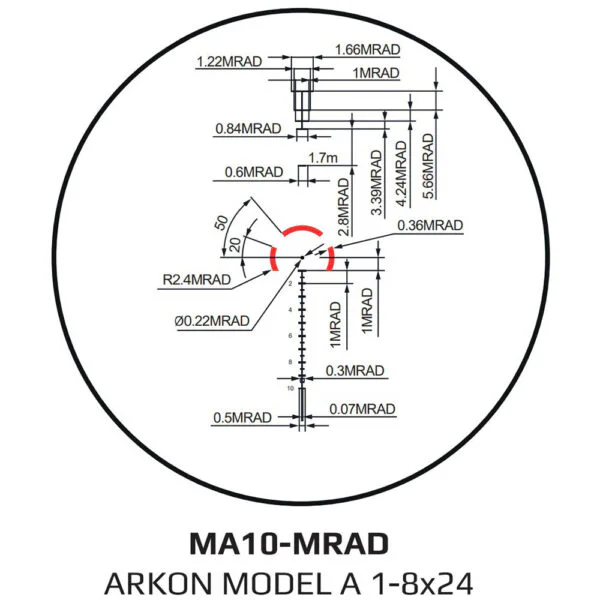 Оптический прицел Arkon Model A 1-8x24 FFP — изображение 8