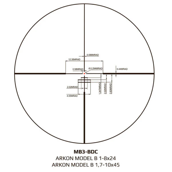 Оптический прицел Arkon Model B 1.7-10х45 — изображение 2